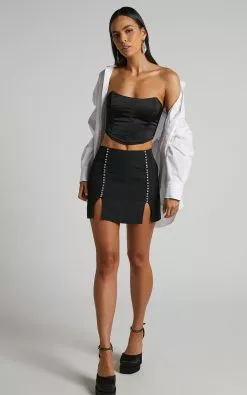 4th & Reckless - Allie Skirt In Black -Showpo Shop 4th Reckless Allie Skirt in Black 8