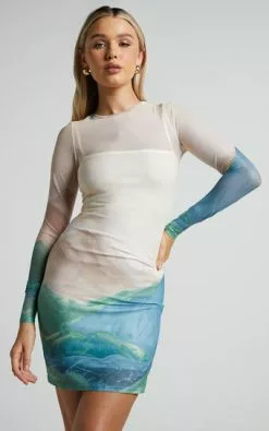 Showpo Shop 10 4th & Reckless - Nathalie Dress In Sheer Print