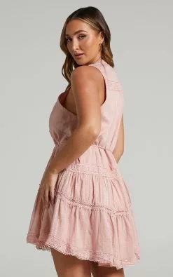 Showpo Scotty Button Up Broderie Mini Dress In Dusty Pink -Showpo Shop 7.Scotty Button Up Mini Dress in Dusty Pink 2528SD21080093032529 8