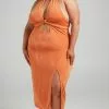 Showpo Bethany Halter Dress In Orange -Showpo Shop 8.10.21 Riley x Lucy x Anthony13887