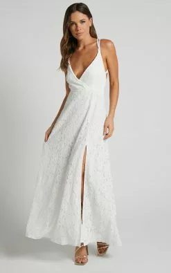 Showpo ADABELLE LACE MAXI DRESS In White -Showpo Shop ADABELLE LACE MAXI DRESS in White
