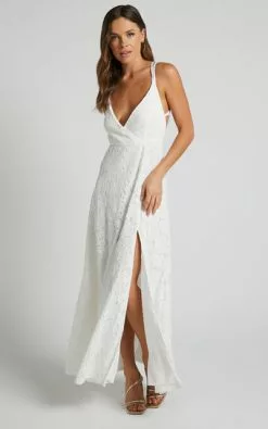Showpo ADABELLE LACE MAXI DRESS In White