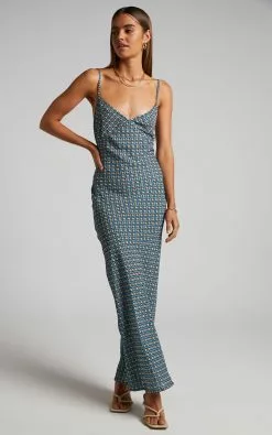 Showpo Brunita Maxi Dress - V Neck Low Scoop Back Slip Dress In Tile Geo 11 Showpo Brunita Maxi Dress - V Neck Low Scoop Back Slip Dress In Tile Geo -Showpo Shop Brunita Midi Slip Dress in Tile Geo 2528SD22100056012529 6