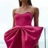 Showpo Charmilla Strapless Bow Front Mini Dress In Pink -Showpo Shop Charmilla Strapless Bow Front Mini Dress in Pink