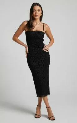 Showpo Jordana Mesh Burnout Midi Dress In Black 13 Showpo Jordana Mesh Burnout Midi Dress In Black -Showpo Shop Jordana mesh burnout midi dress in Black 1