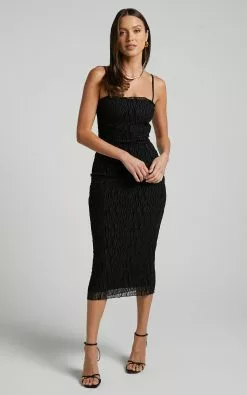 Showpo Jordana Mesh Burnout Midi Dress In Black 15 Showpo Jordana Mesh Burnout Midi Dress In Black -Showpo Shop Jordana mesh burnout midi dress in Black 3