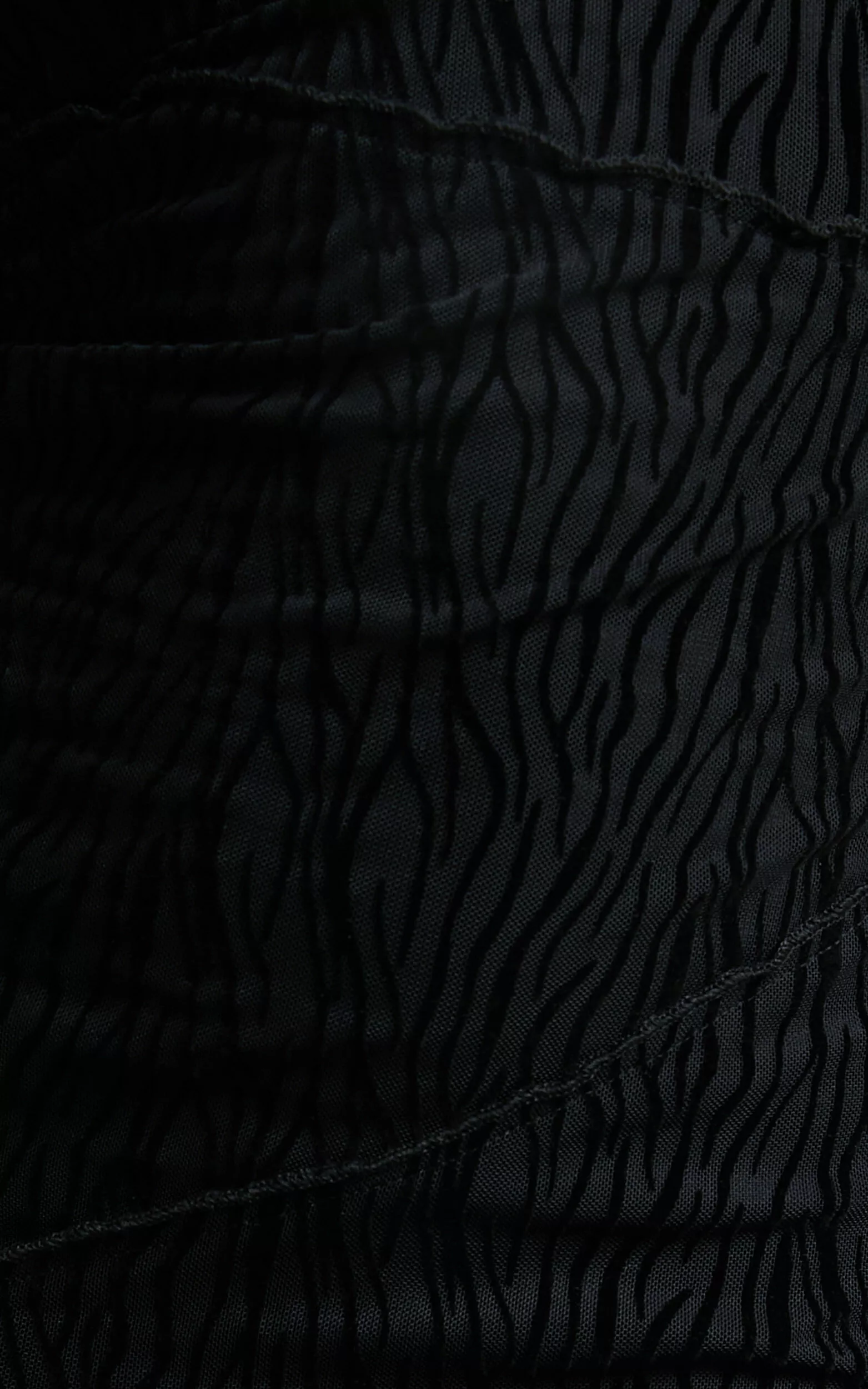 Showpo Jordana Mesh Burnout Midi Dress In Black 10 Showpo Jordana Mesh Burnout Midi Dress In Black - Image 8