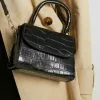 Showpo Lanielyn Mini Top Handle Crossbody Bag In Black Croc -Showpo Shop Lanielyn Mini Top Handle Crossbody Bag in Black Croc 3