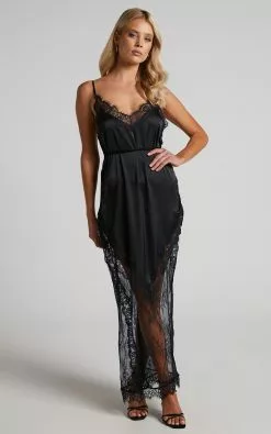 Lioness - Hideaway Maxi Dress In Black 16 Lioness - Hideaway Maxi Dress In Black -Showpo Shop Lioness Hideaway Maxi Dress in Black 2528BD21100033022529