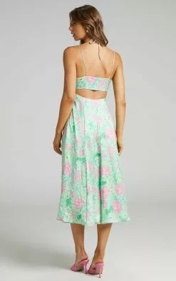 Showpo Lousine Halter Neckline Midi Dress In Neon Dreamer -Showpo Shop Lousine Halter Neckline Midi Dress in Neon Dreamer 2528SD21110007012529 7