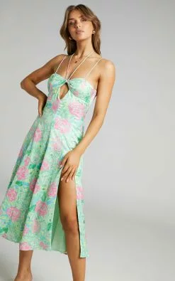 Showpo Lousine Halter Neckline Midi Dress In Neon Dreamer -Showpo Shop Lousine Halter Neckline Midi Dress in Neon Dreamer 2528SD21110007012529 8