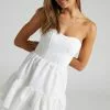 Showpo Marionne Strapless Tiered Mini Dress In White -Showpo Shop Marionne MINI PROM DRESS in White 2528SD2203012601 4