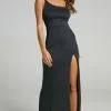 Showpo No Ones Fault One Shoulder Maxi Dress In Black -Showpo Shop NO ONES FAULT DRESS IN BLACK S009746 Black 8