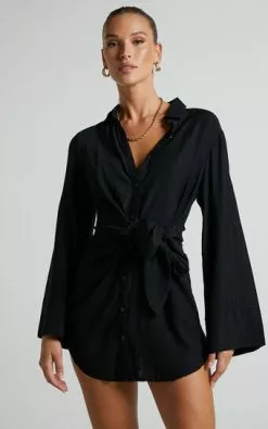 RUNAWAY THE LABEL - ROMEO MINI DRESS In Black