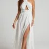 Showpo Roella Midi Dress - Tiered Halter Dress In White