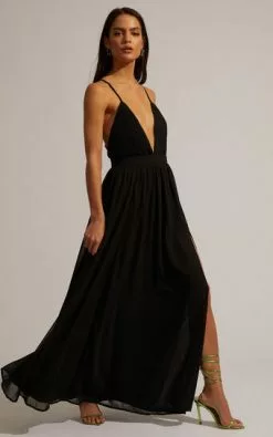 Showpo Shop 40 Showpo Shes A Delight Maxi Dress In Black