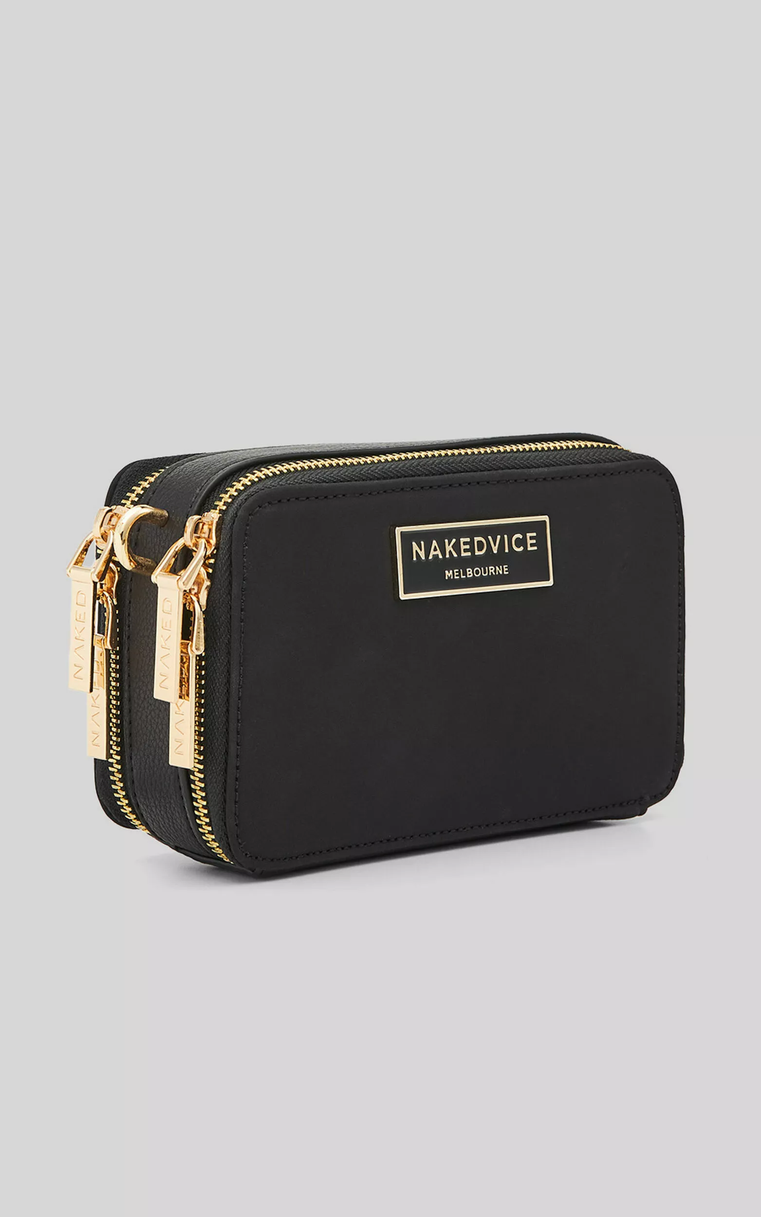 Nakedvice - The Lexie Nylon Bag In Black / Gold 6 Nakedvice - The Lexie Nylon Bag In Black / Gold - Image 4