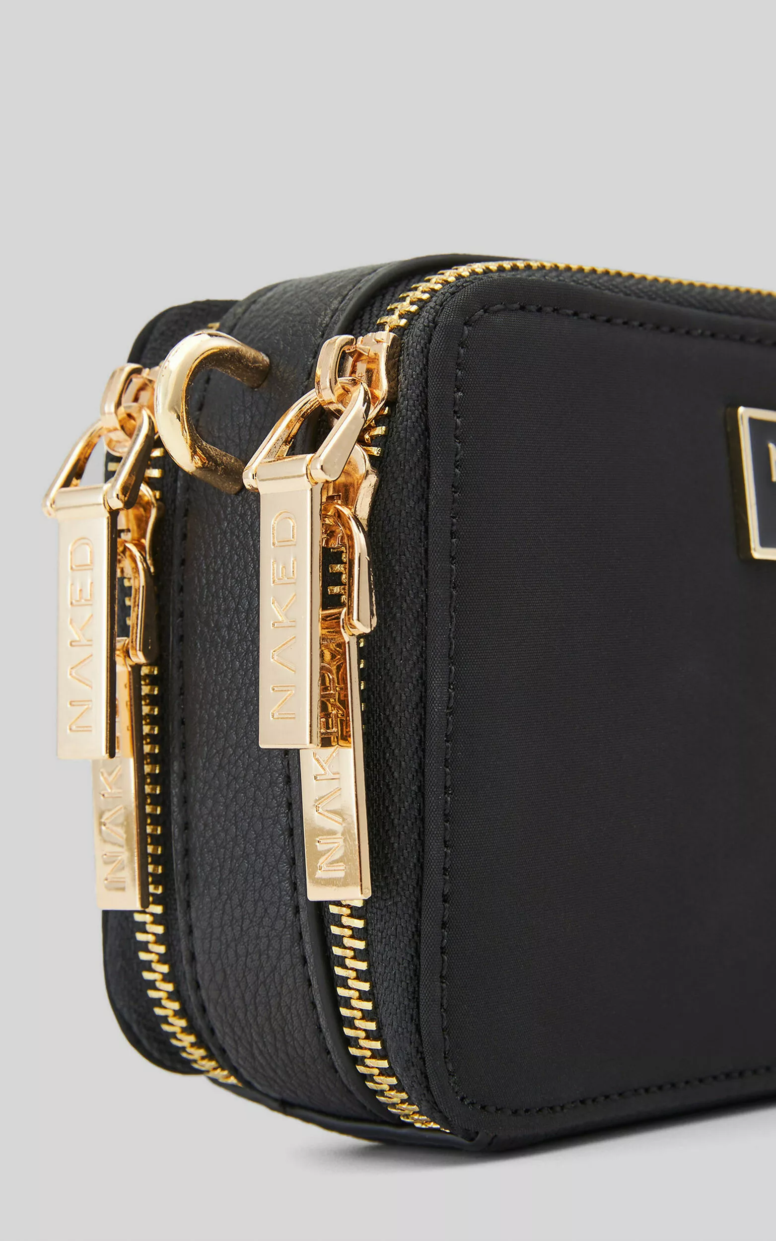 Nakedvice - The Lexie Nylon Bag In Black / Gold 8 Nakedvice - The Lexie Nylon Bag In Black / Gold - Image 6