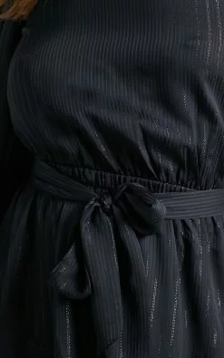 Showpo Zyra One Shoulder Long Sleeve Tiered Hem Mini Dress In Black -Showpo Shop Zyra one shoulder mini dress in Black 2528SD22030065012529 5