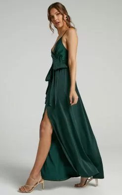 Showpo Revolve Around Me Dress In Emerald -Showpo Shop emerald s008241 12