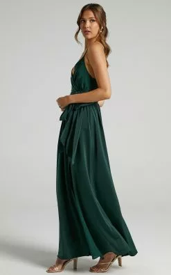Showpo Revolve Around Me Dress In Emerald -Showpo Shop emerald s008241 7