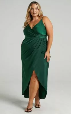 Showpo How Will I Know Dress In Emerald -Showpo Shop how 3