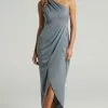 Showpo Felt So Happy Dress In Grey -Showpo Shop reshootfeltsohappydressindustyblue s006838 1