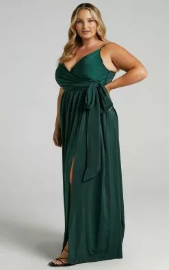 Showpo Revolve Around Me Dress In Emerald -Showpo Shop revo8