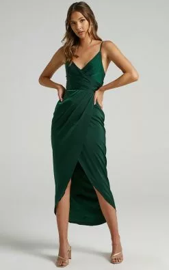 Showpo How Will I Know Dress In Emerald -Showpo Shop roemerald s007163