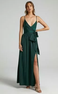 Showpo Revolve Around Me Dress In Emerald -Showpo Shop roemerald s008241