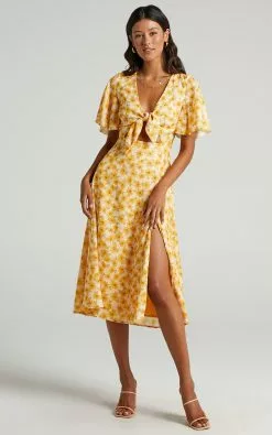 Showpo Wild And Free Mind Midi Dress In Sunflower Print -Showpo Shop wildandfreeminddressinsunflowerprint s010055 2