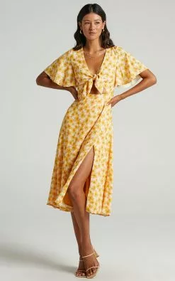 Showpo Wild And Free Mind Midi Dress In Sunflower Print -Showpo Shop wildandfreeminddressinsunflowerprint s010055 4